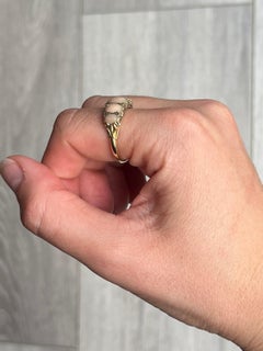Victorian Coral and Rose Cut Diamonds 18 Carat Gold Ring