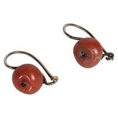 Victorian Coral Bud Earrings