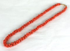 Victorian Coral Graduated Toggle Necklace