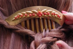 Victorian Coral Wedding Comb