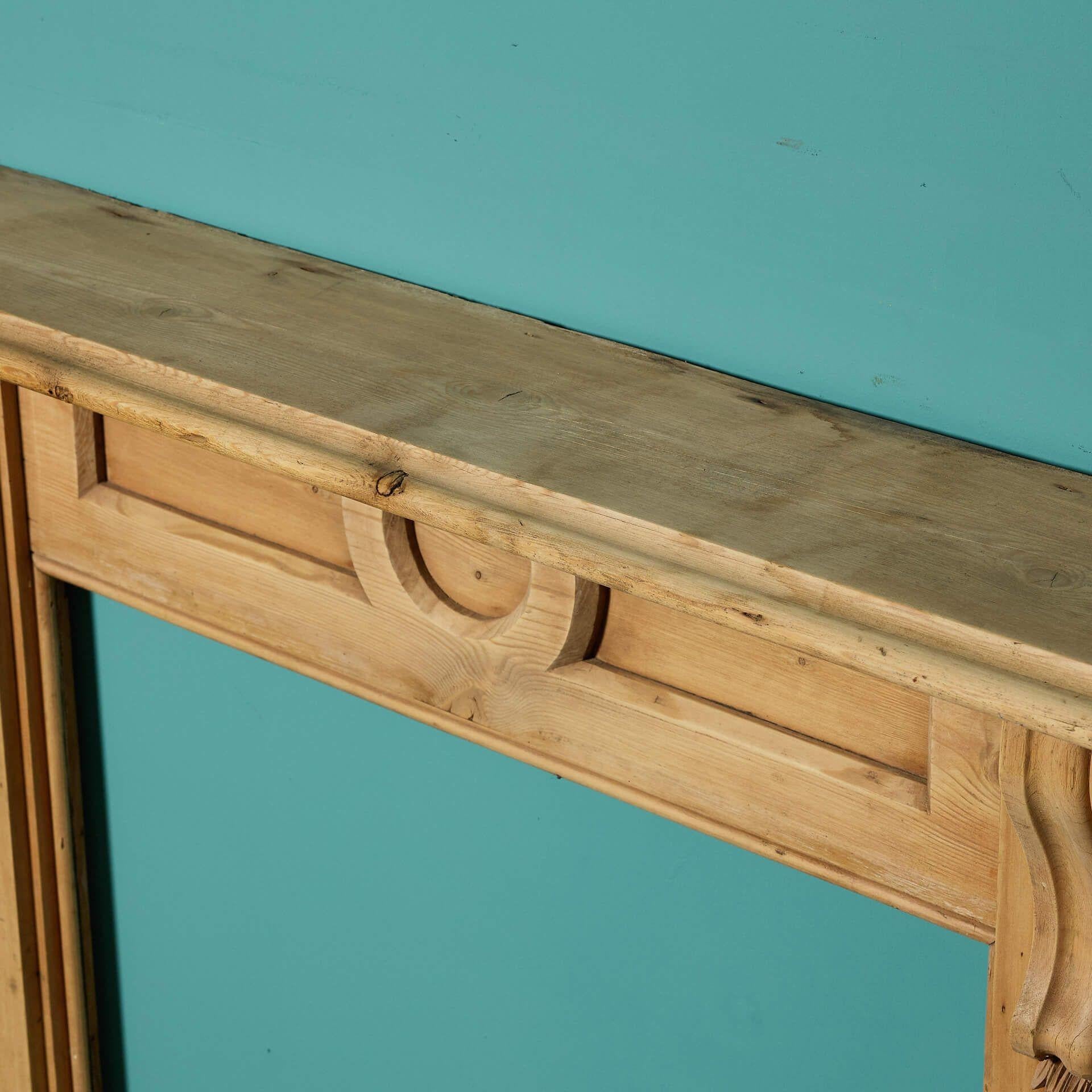 Victorian Corbelled Pine Fire Mantel 1
