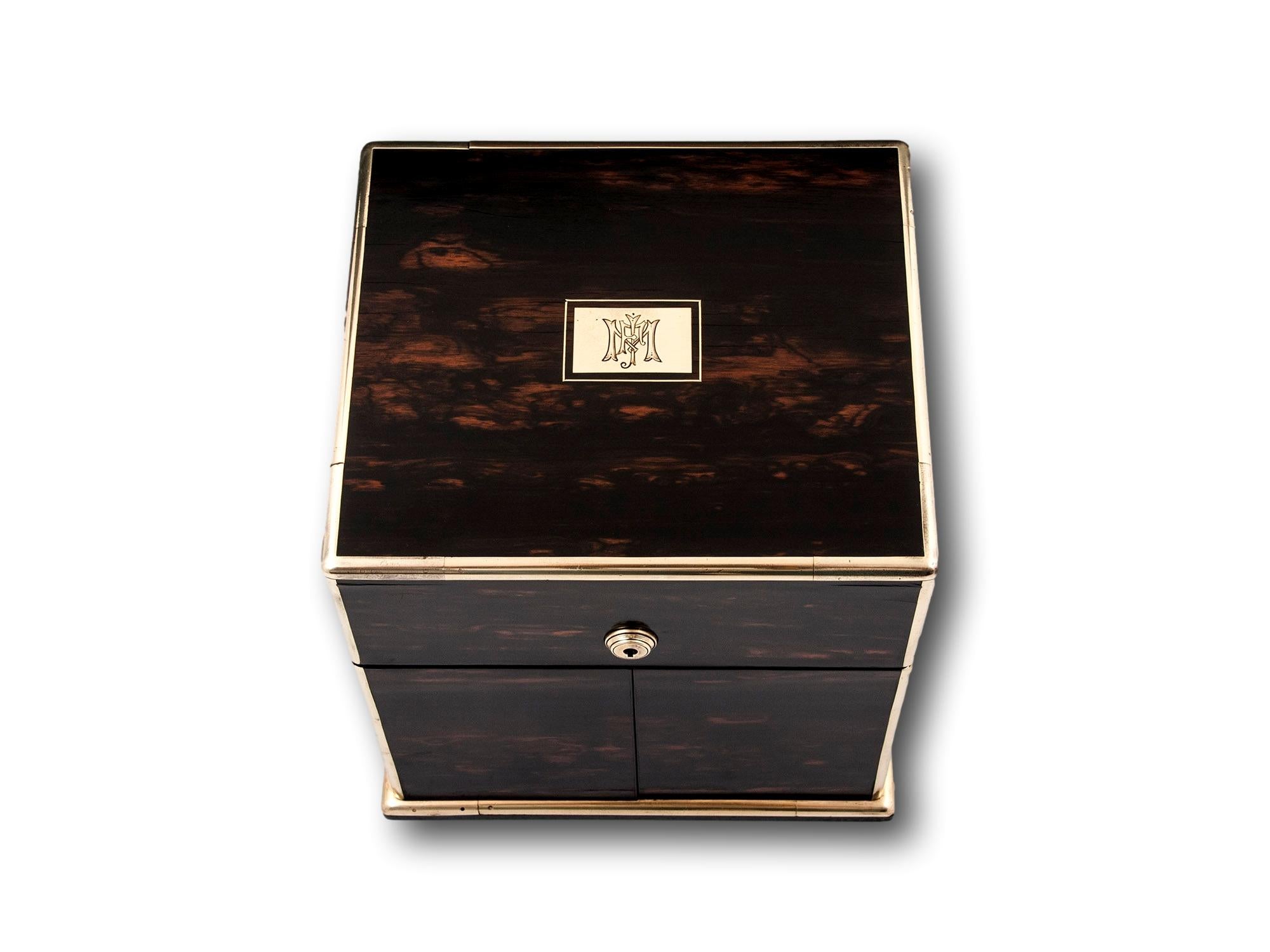 British Victorian Coromandel Decanter Box For Sale