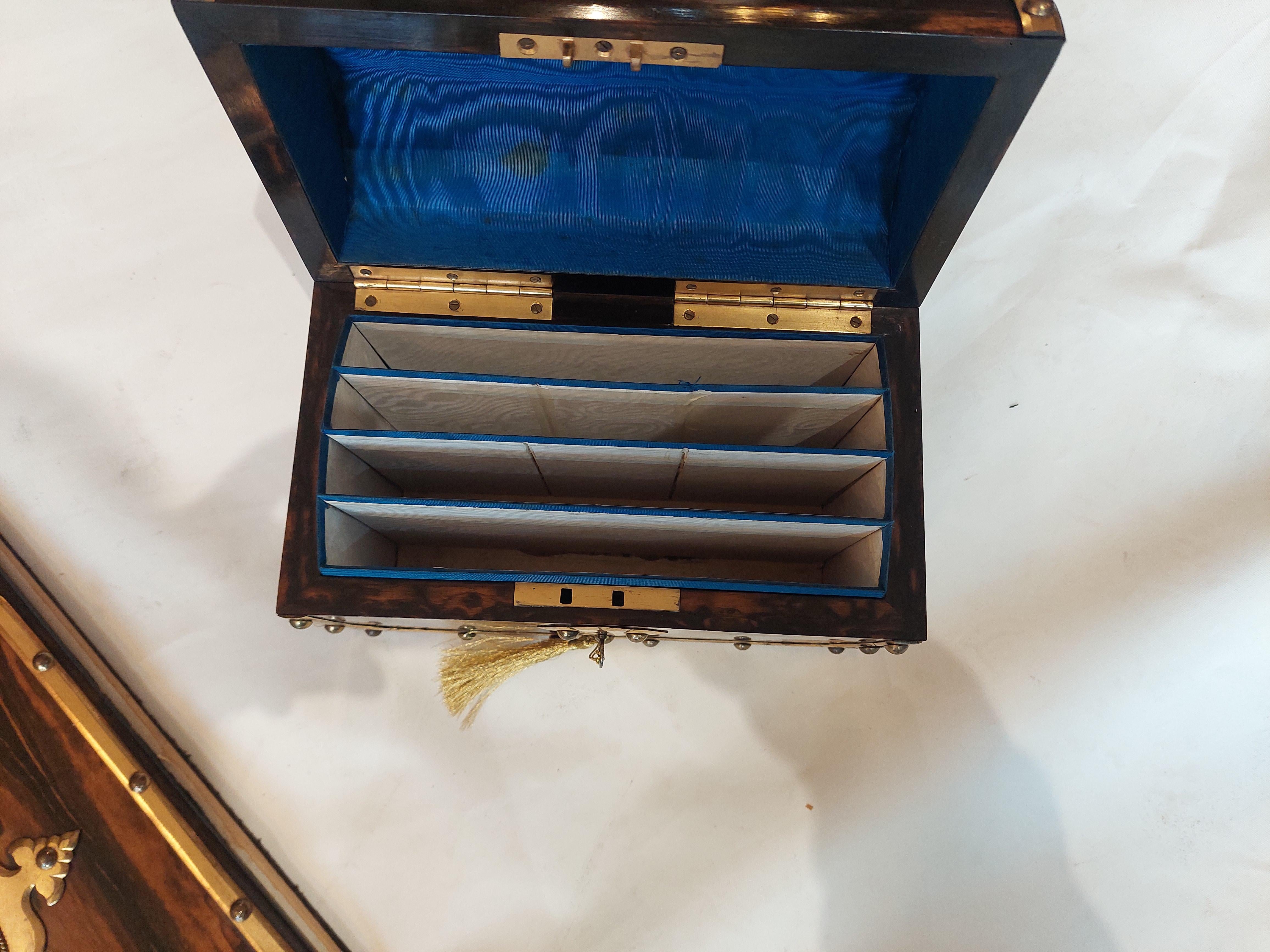 Victorian Coromandel Desk Set Letter Box For Sale 3