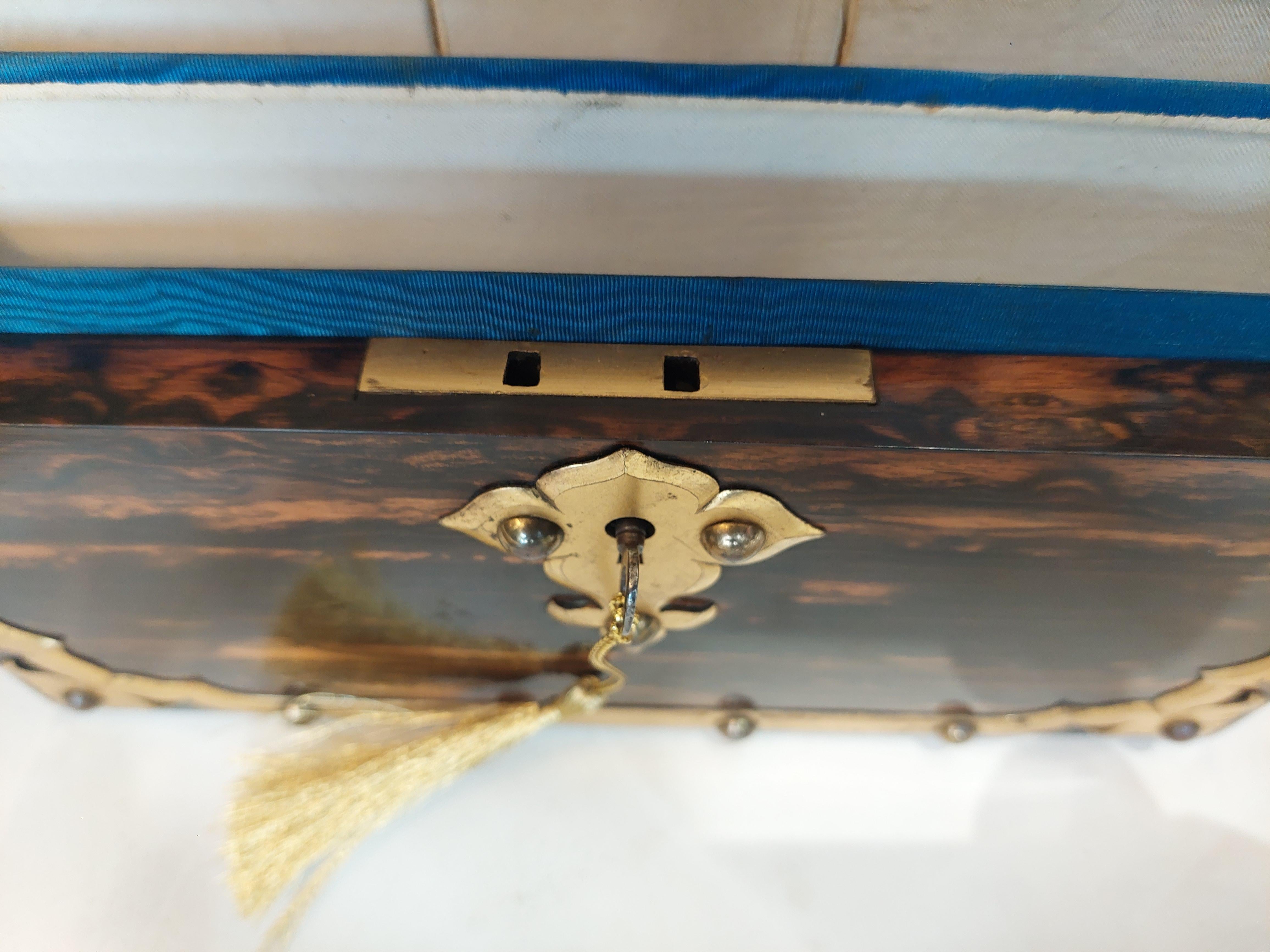 Victorian Coromandel Desk Set Letter Box For Sale 4