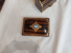 Viktorianischer Coromandel-Schreibtischsatz Briefkasten