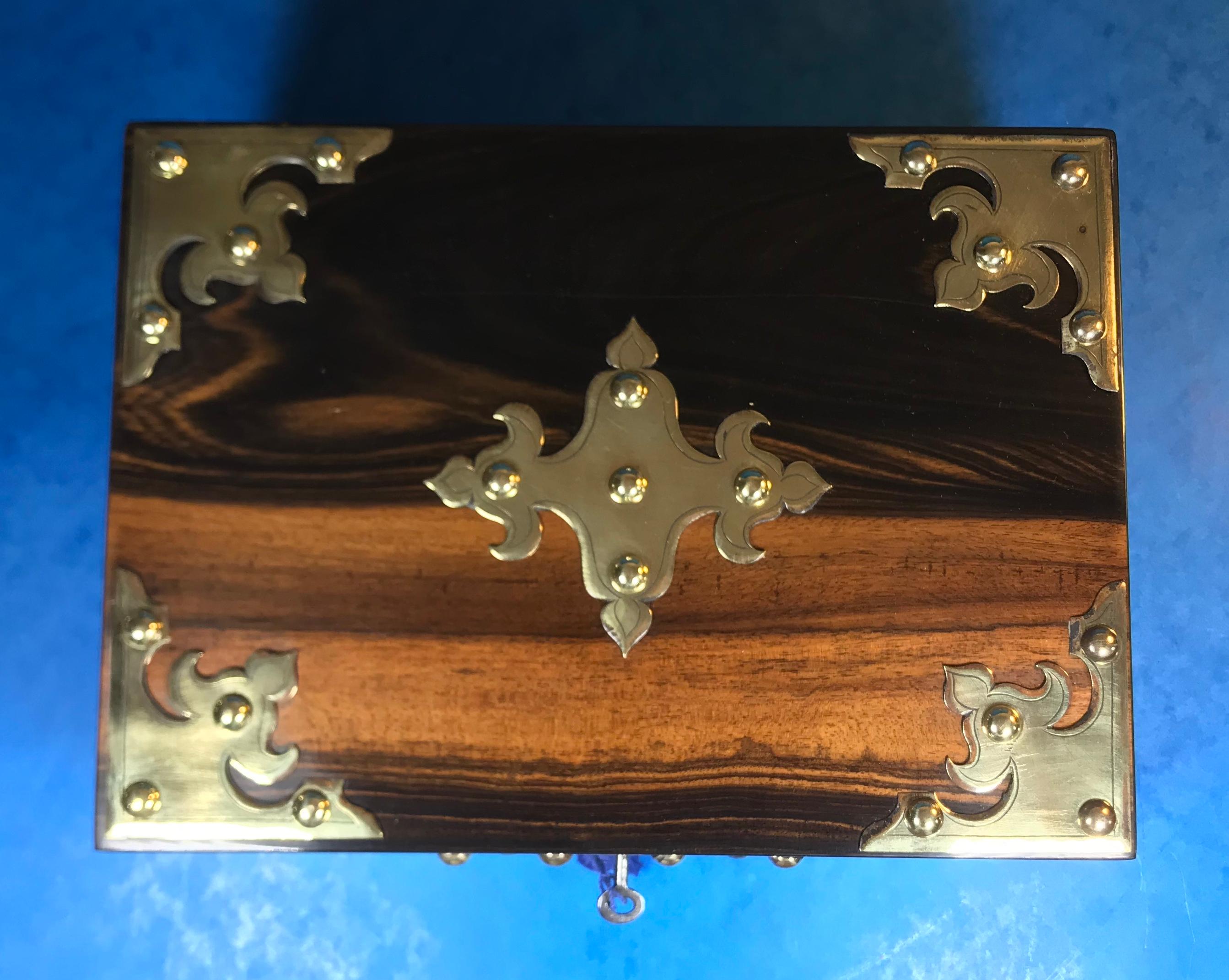 Victorian Coromandel Jewellery Box For Sale 3