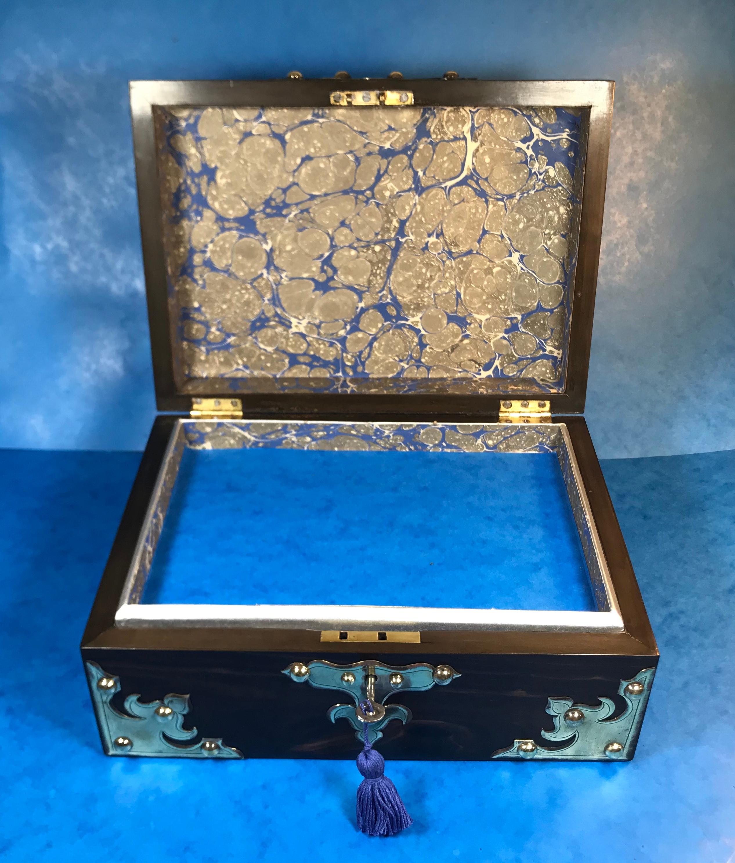 Victorian Coromandel Jewellery Box For Sale 8