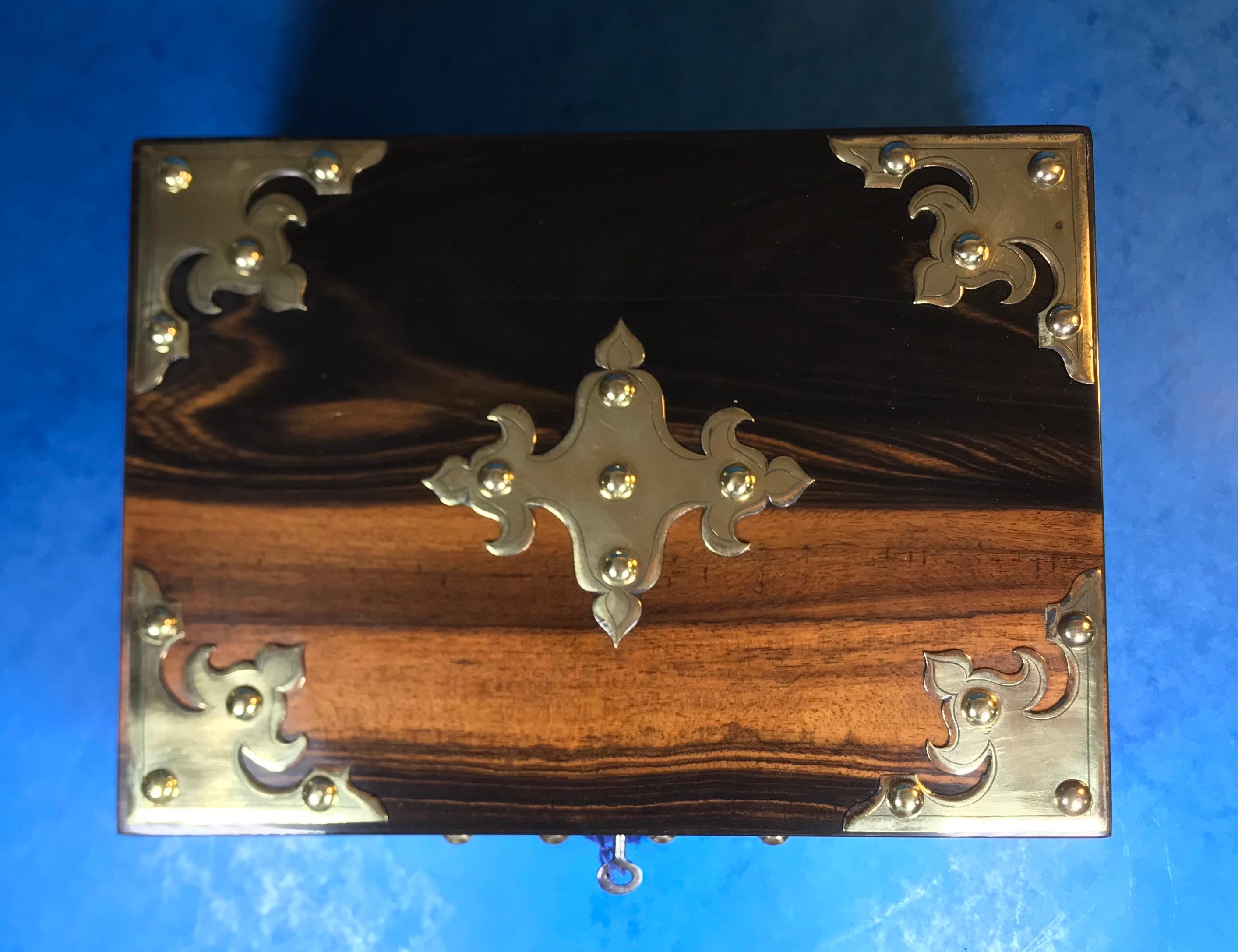 Victorian Coromandel Jewellery Box For Sale 2