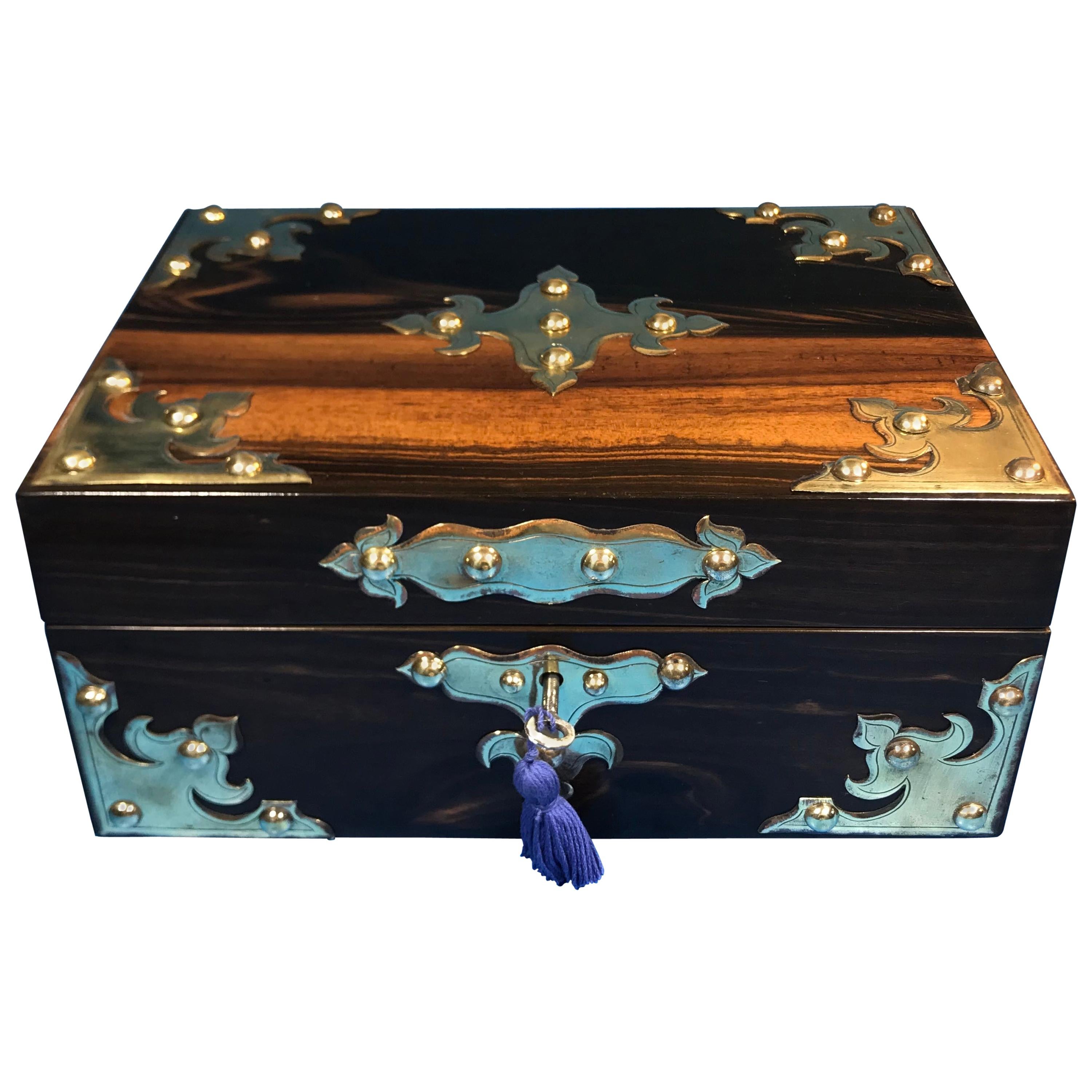 Victorian Coromandel Jewellery Box For Sale