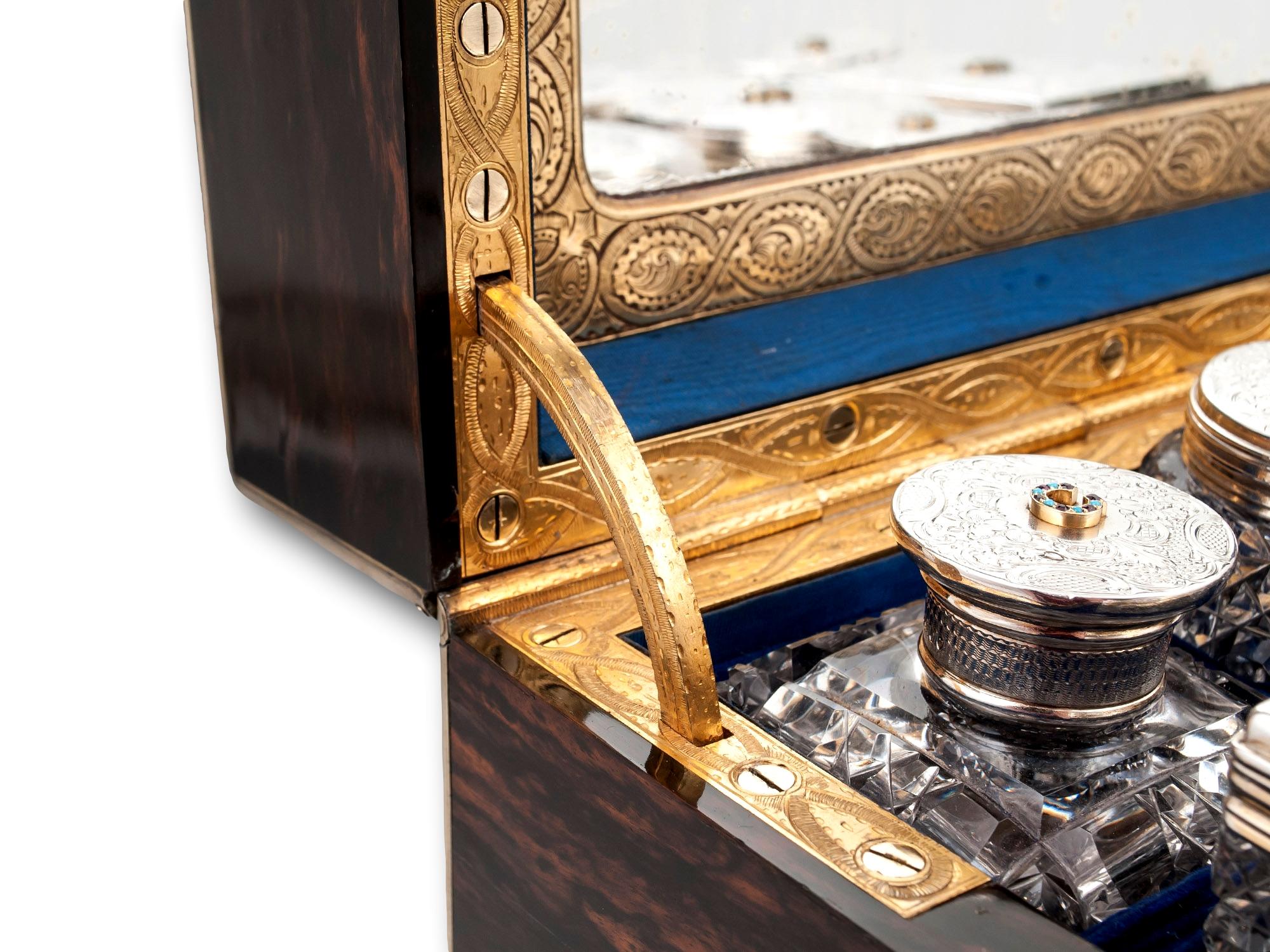 Victorian Coromandel Vanity Box Glyn Cywarch Estate For Sale 2