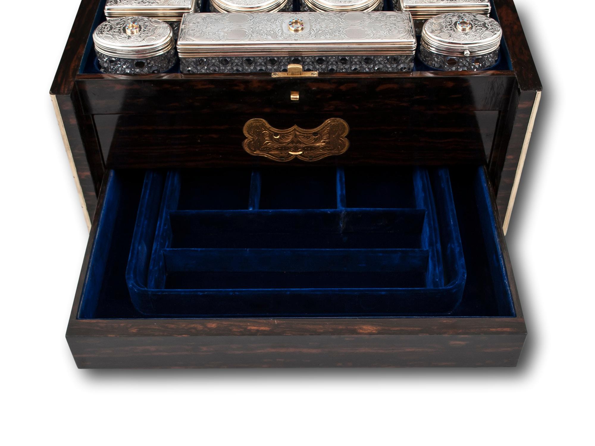 Victorian Coromandel Vanity Box Glyn Cywarch Estate For Sale 4