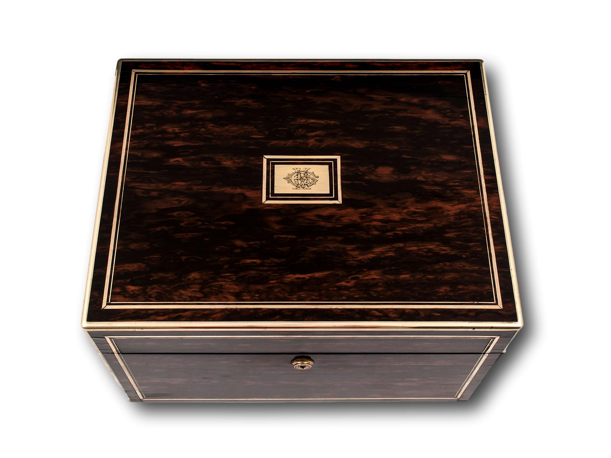 British Victorian Coromandel Vanity Box Glyn Cywarch Estate For Sale