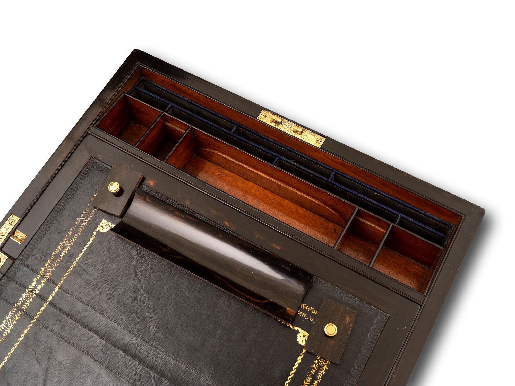 Victorian Coromandel Writing Box with Secret Compartment 4