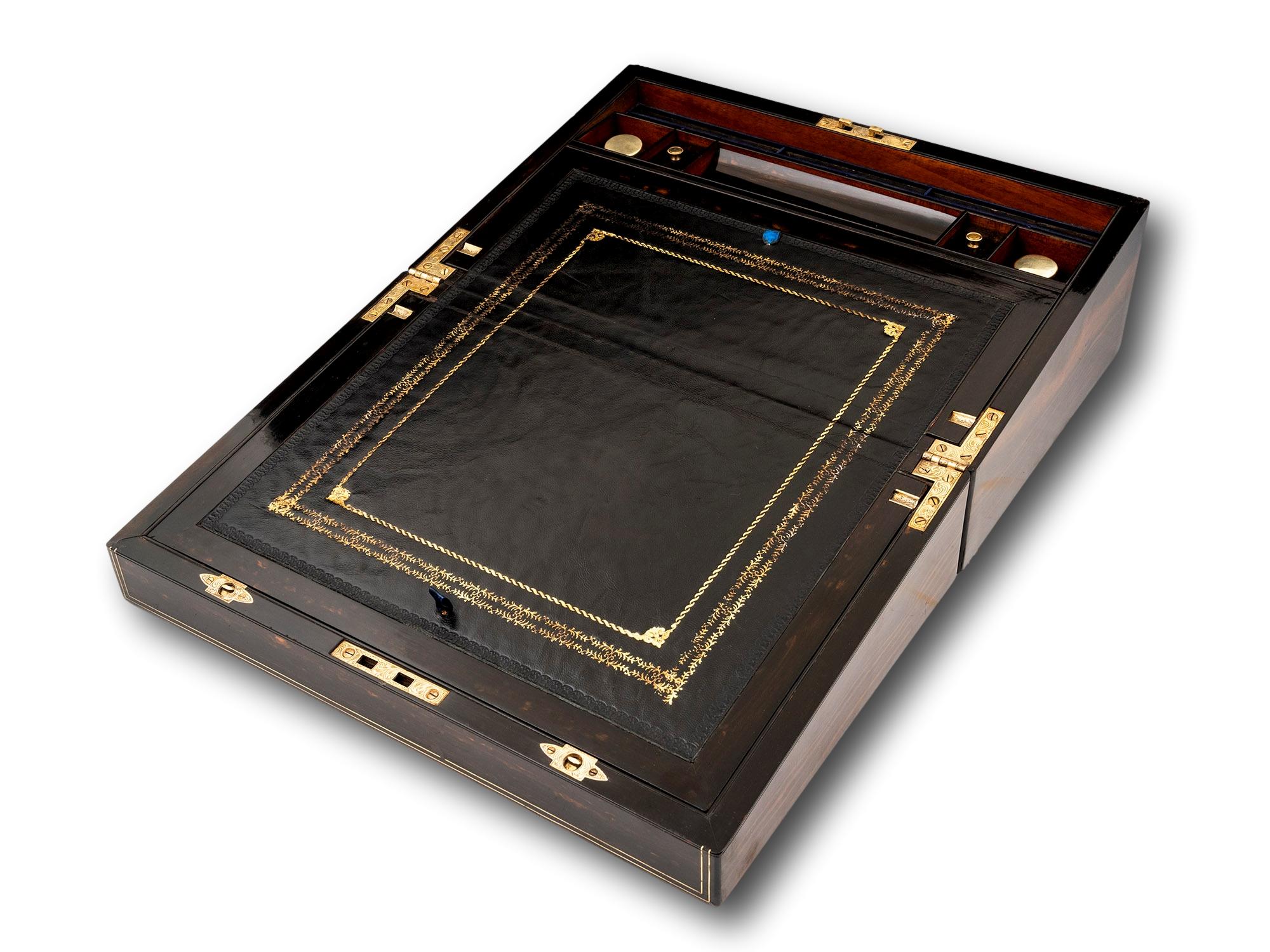 Victorian Coromandel Writing Box with Secret Compartment 2