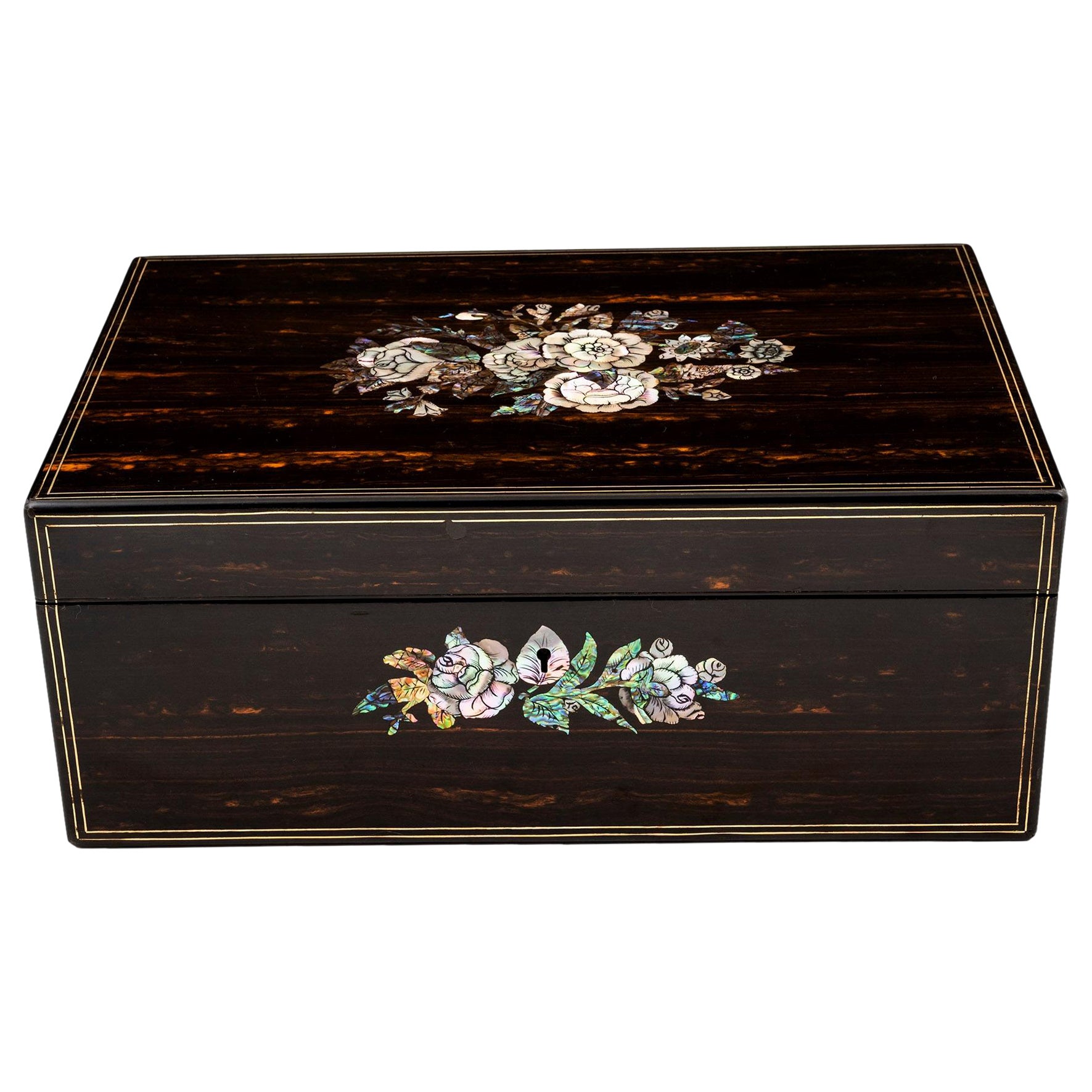 Victorian Coromandel Writing Box with Secret Compartment