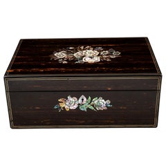 Antique Victorian Coromandel Writing Box with Secret Compartment