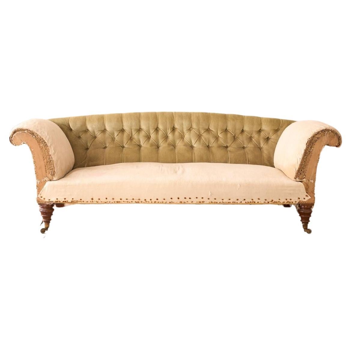 Victorian country house curved back sofa