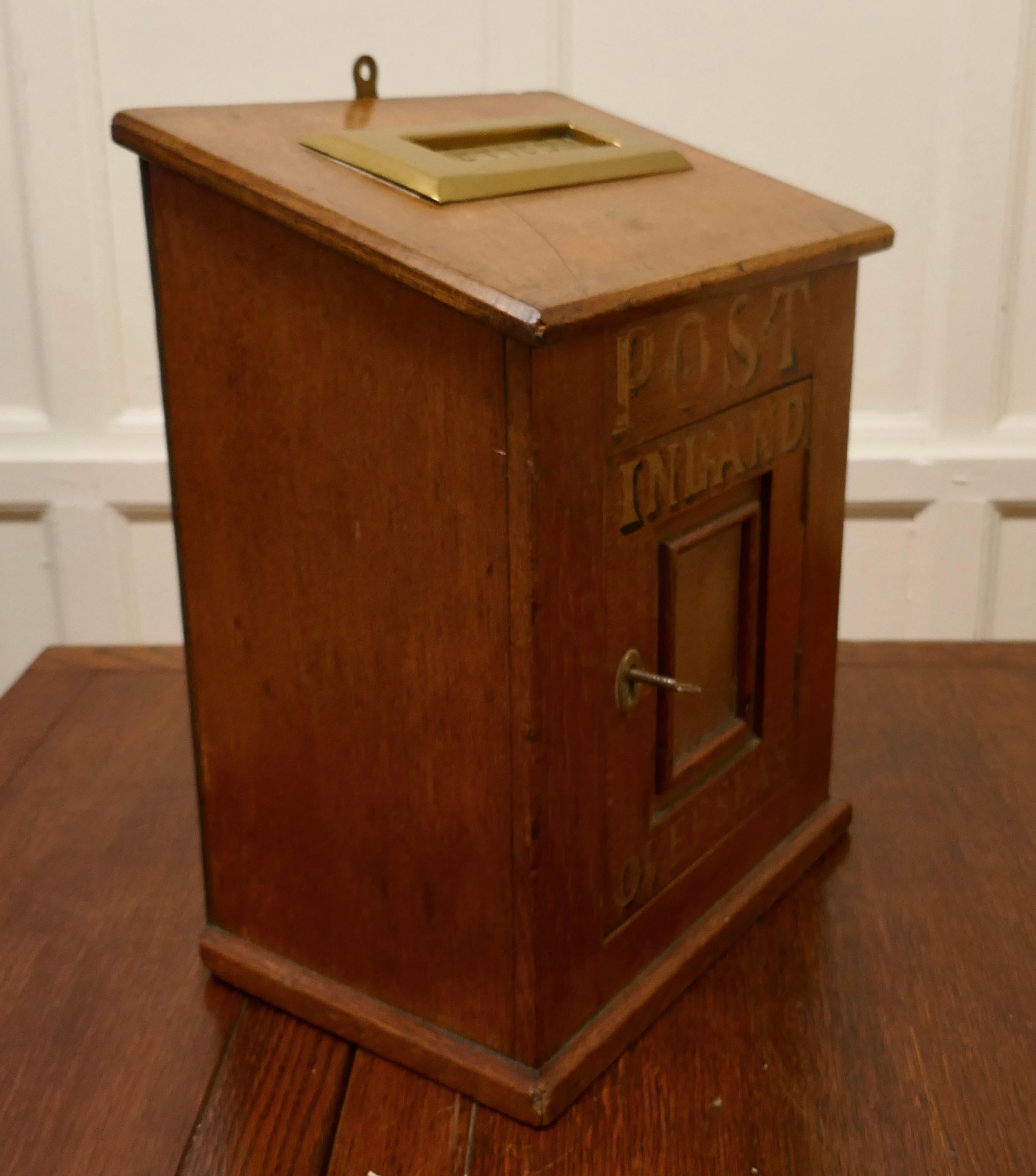Victorian Country House Letter Box.  The Post Box is made in Golden Oak  1