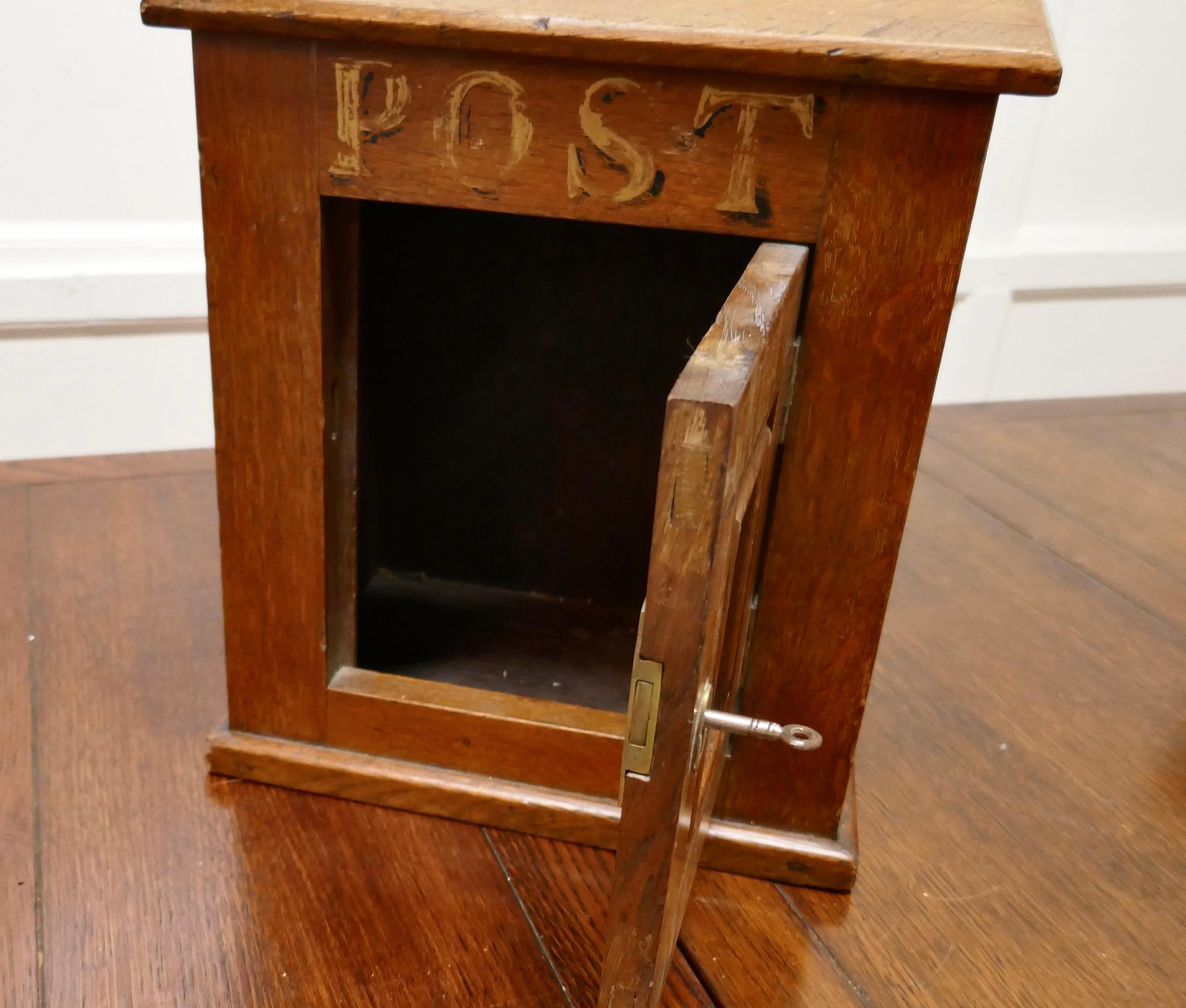 Victorian Country House Letter Box.  The Post Box is made in Golden Oak  3