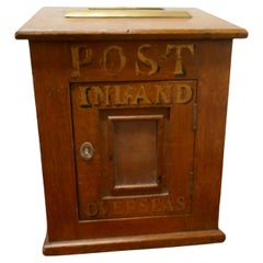Victorian Country House Letter Box.  The Post Box is made in Golden Oak 