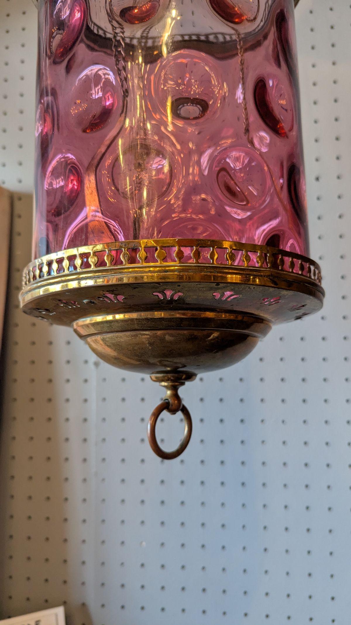 Pieno vittoriano Lanterna a scomparsa Victorian Cranberry in vendita