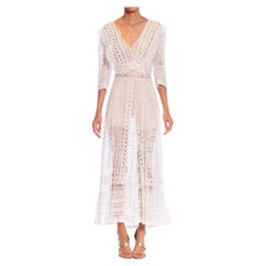 Victorian Cream Organic Cotton Lace Dress