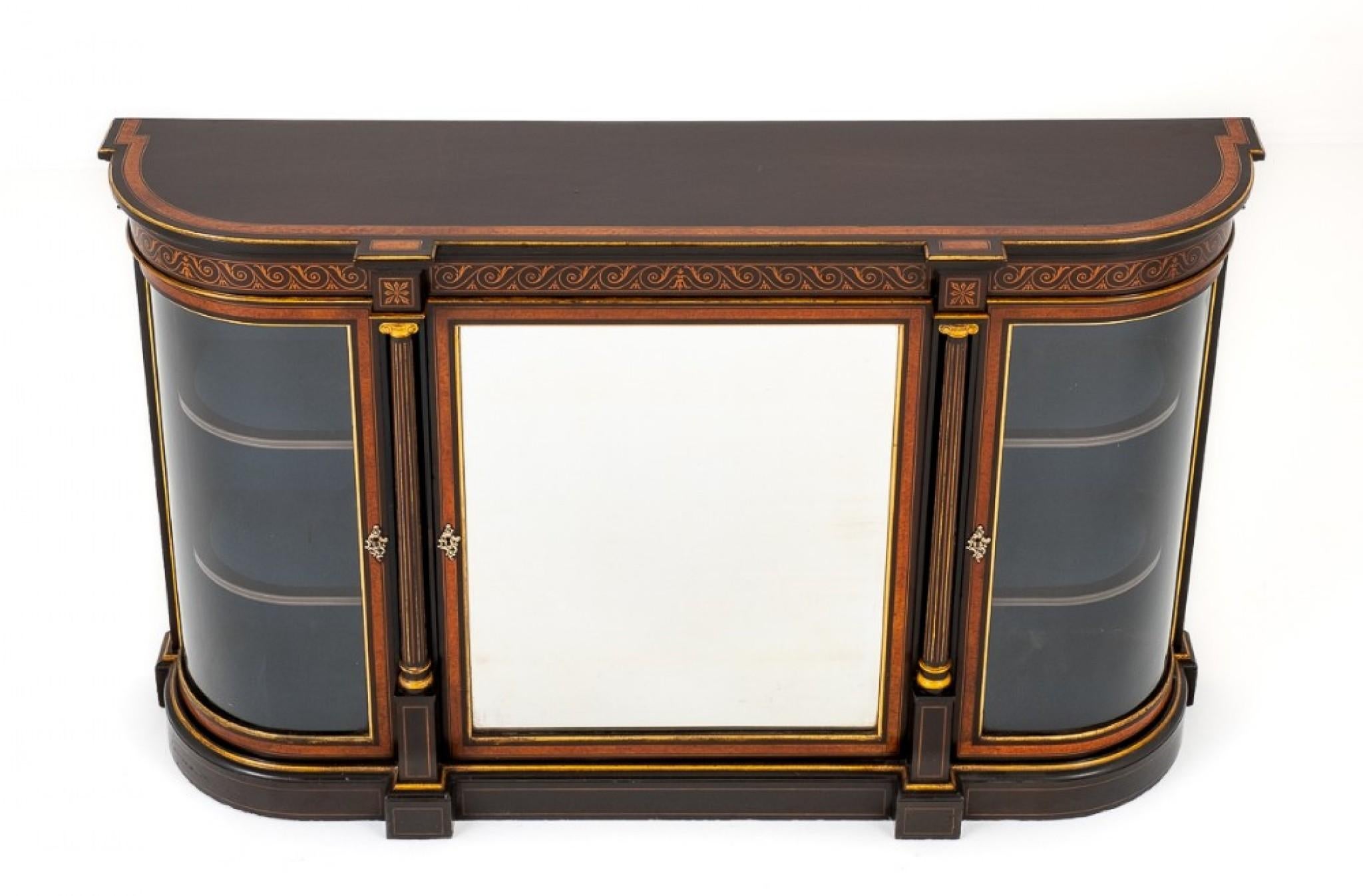 Mid-19th Century Victorian Credenza Ebonised Sideboard, 1860 For Sale