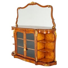 Antique Victorian Credenza Sideboard Mirrored Back Walnut 1860
