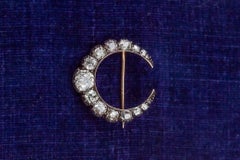 Victorian Crescent Moon Brooch