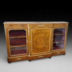 Victorian Cross-Banded & Inlaid Walnut Cabinet