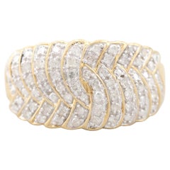 Victorian Crown Diamond Wedding band, Unique Engagement Ring