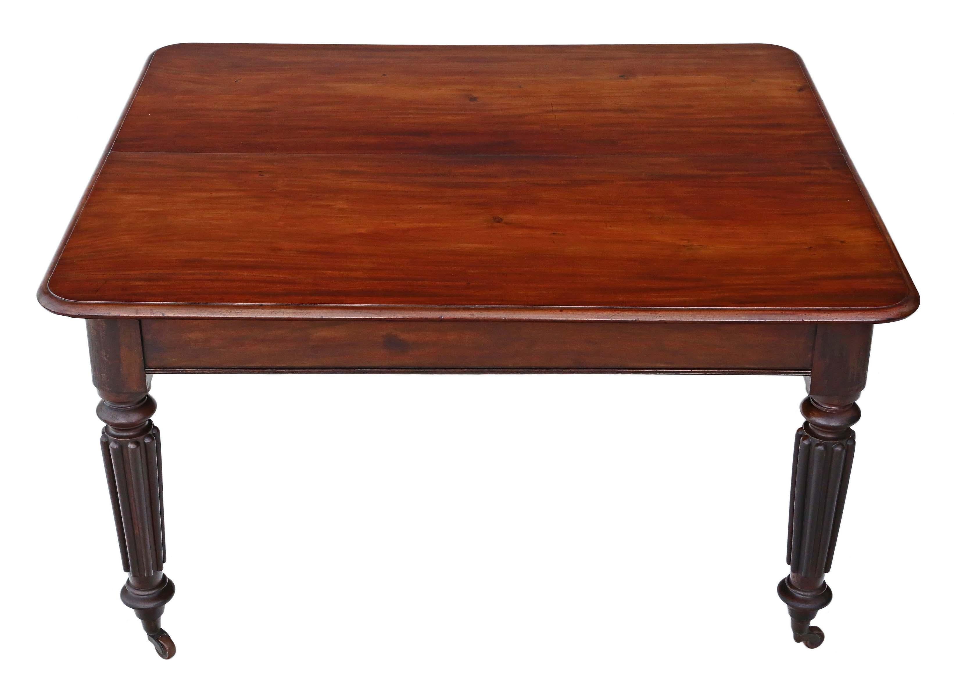 Victorian Cuban Mahogany Windout Extending Dining Table 5