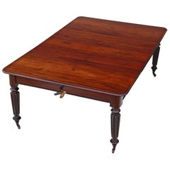 Victorian Cuban Mahogany Windout Extending Dining Table