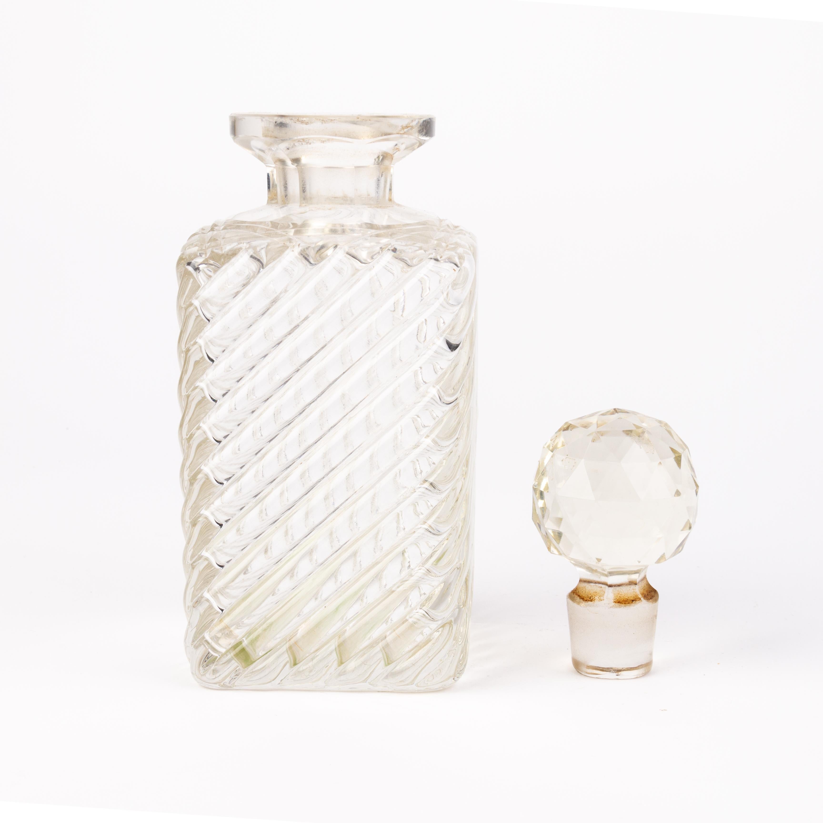 Victorian Cut Crystal Glass Spirit Decanter Bottle  1