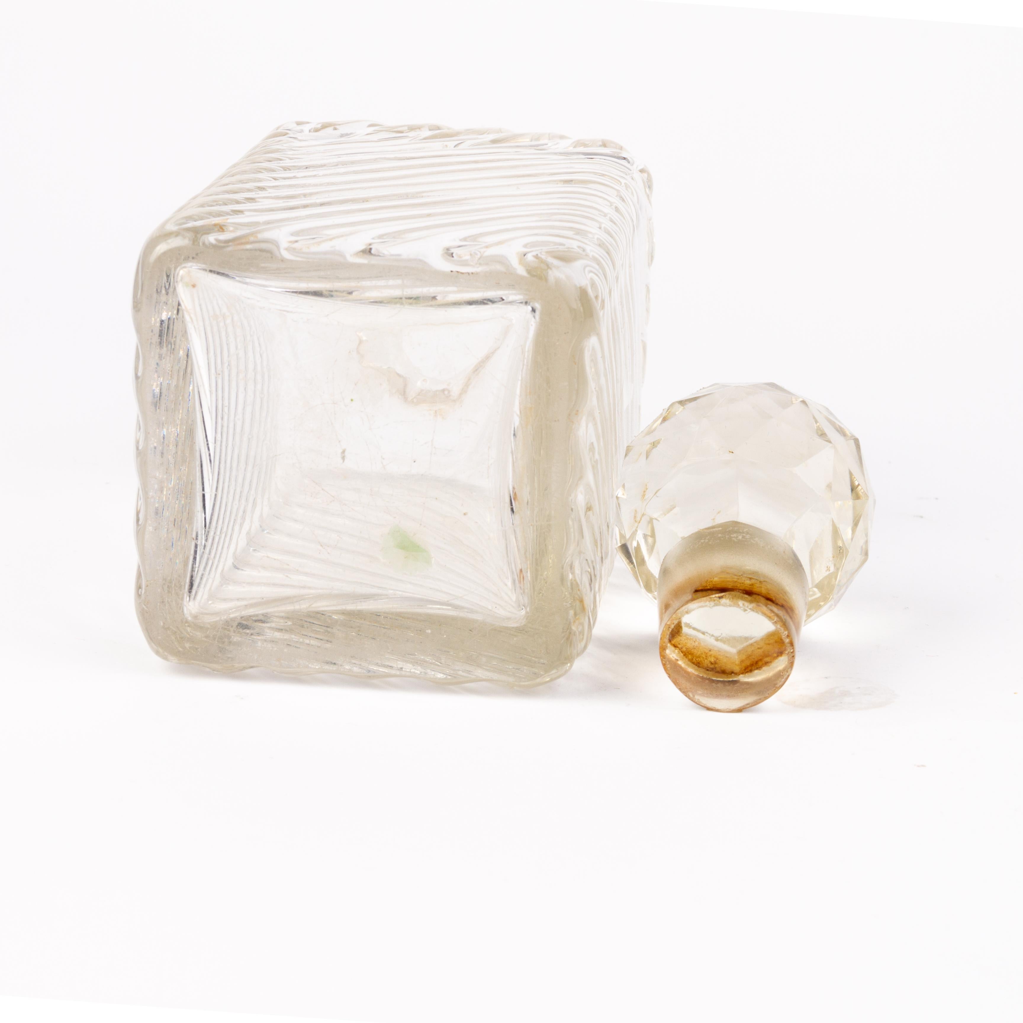 Victorian Cut Crystal Glass Spirit Decanter Bottle  2