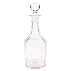 Antique Victorian Cut Crystal Glass Spirit Decanter Bottle 