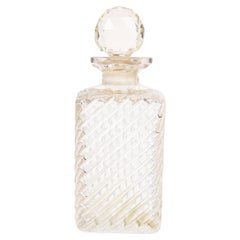 Antique Victorian Cut Crystal Glass Spirit Decanter Bottle 