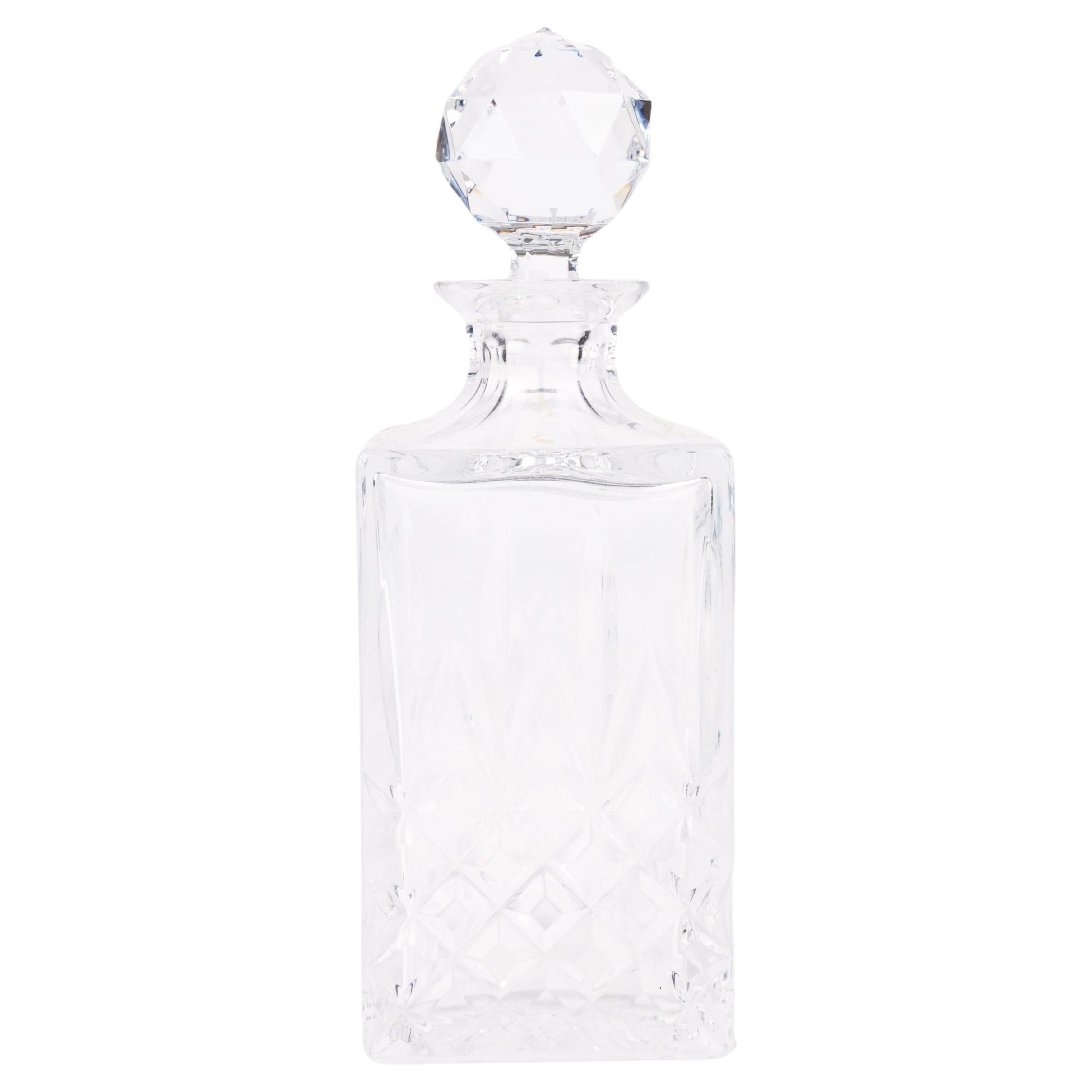 Victorian Cut Crystal Glass Spirit Decanter Bottle 