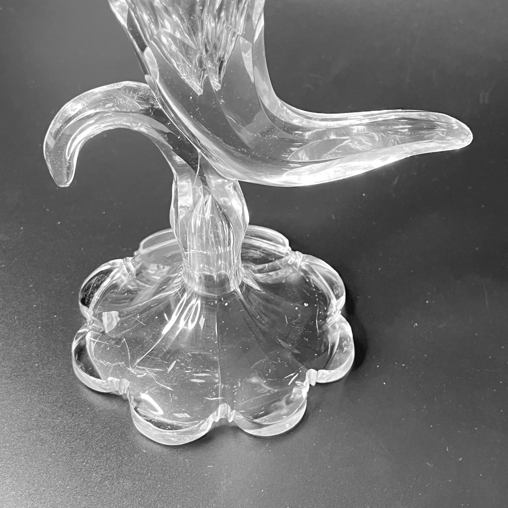 Viktorianischer Tafelaufsatz aus geschliffenem Glas Vase im Angebot 5