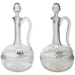 Victorian Cut Glass Wine Jugs