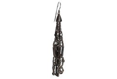 Victorian Cut Steel Bead Drop Earrings