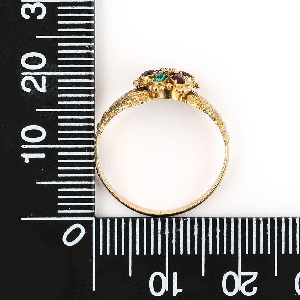 Victorian Pansy REGARD and Fede Ring Circa 1880 2