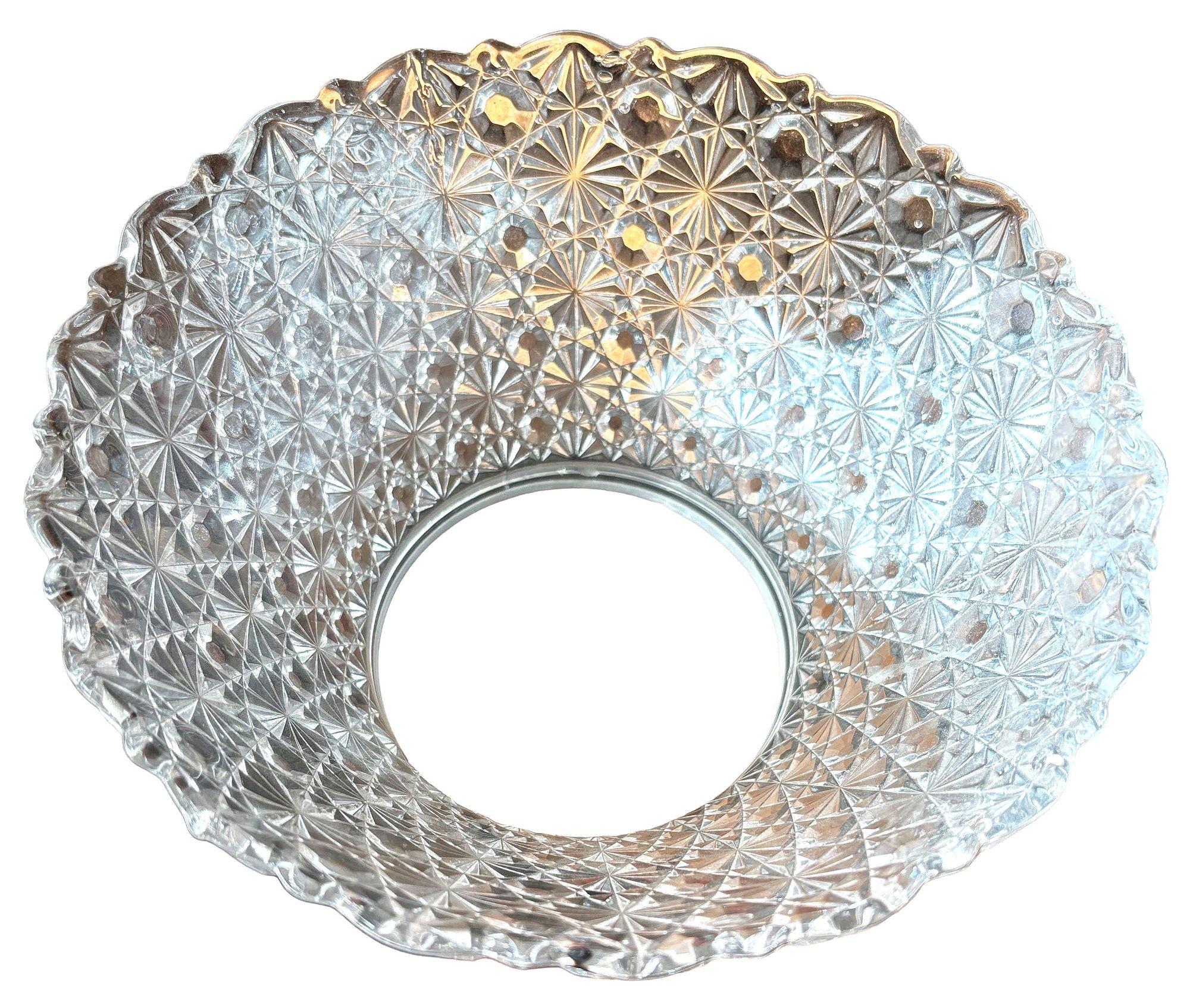 Victorian Daisy and Buttons Pressed Glass Light - 9 Available! For Sale 6