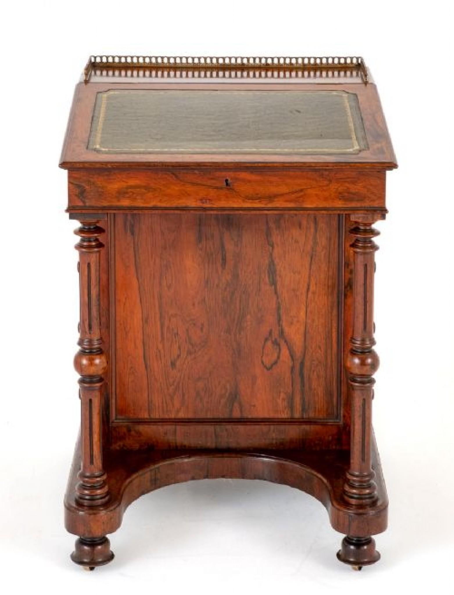 Victorian Davenport Desk Antique, 1850 In Good Condition For Sale In Potters Bar, GB