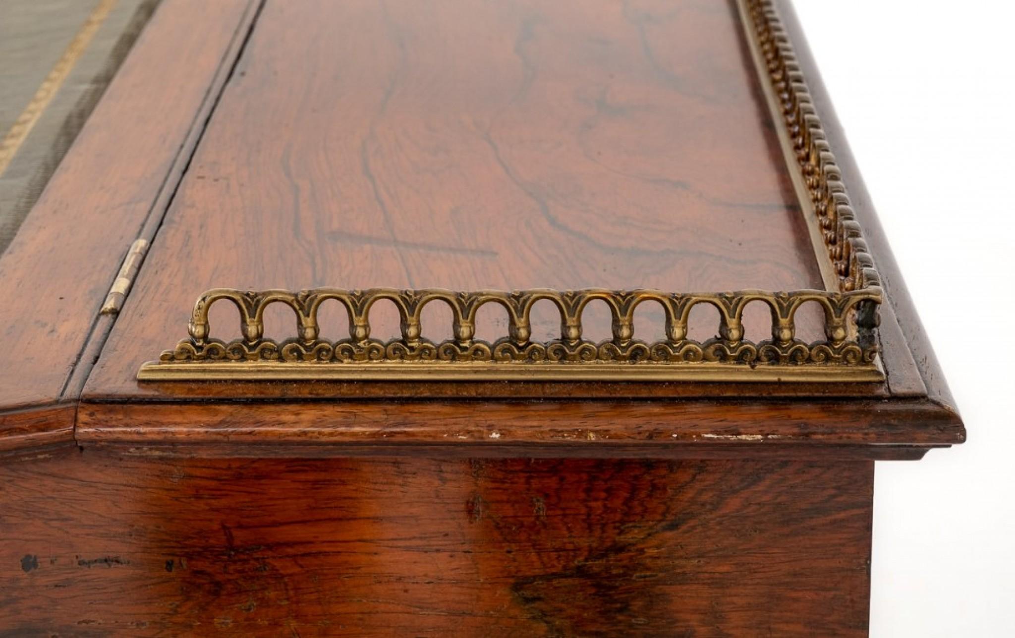 Rosewood Victorian Davenport Desk Antique, 1850 For Sale