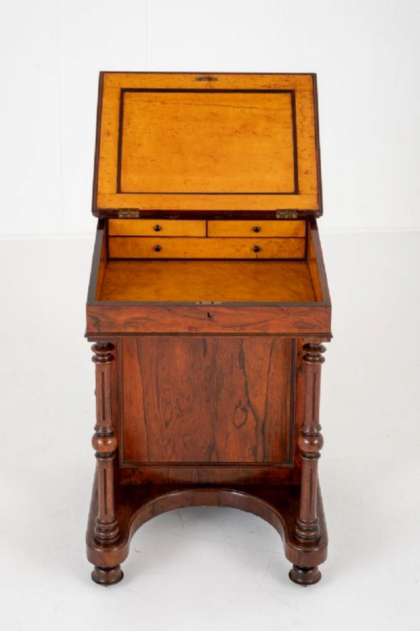 Victorian Davenport Desk Antique, 1850 For Sale 3