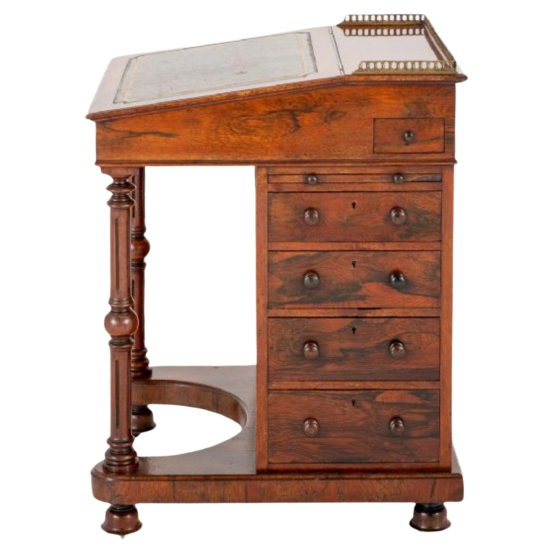 Bureau victorien Davenport ancien, 1850 en vente