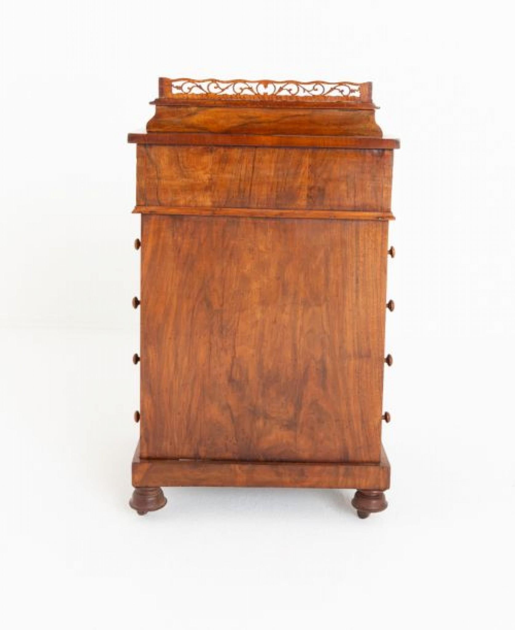 Victorian Davenport Desk Burr Walnut 1860 For Sale 4