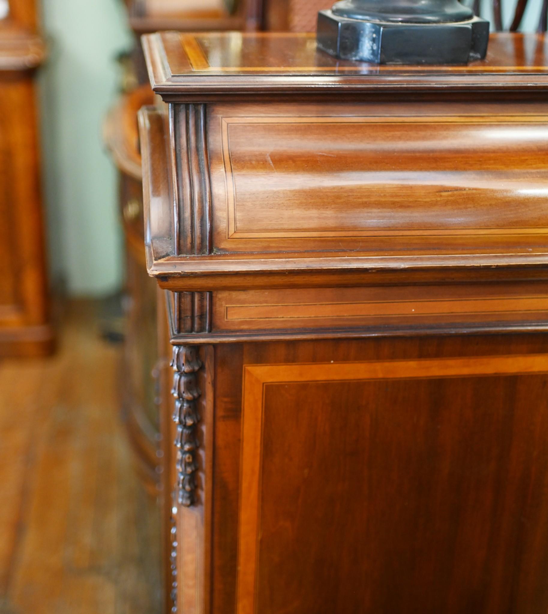 Victorian Davenport Desk Burr Walnut 1880 For Sale 9