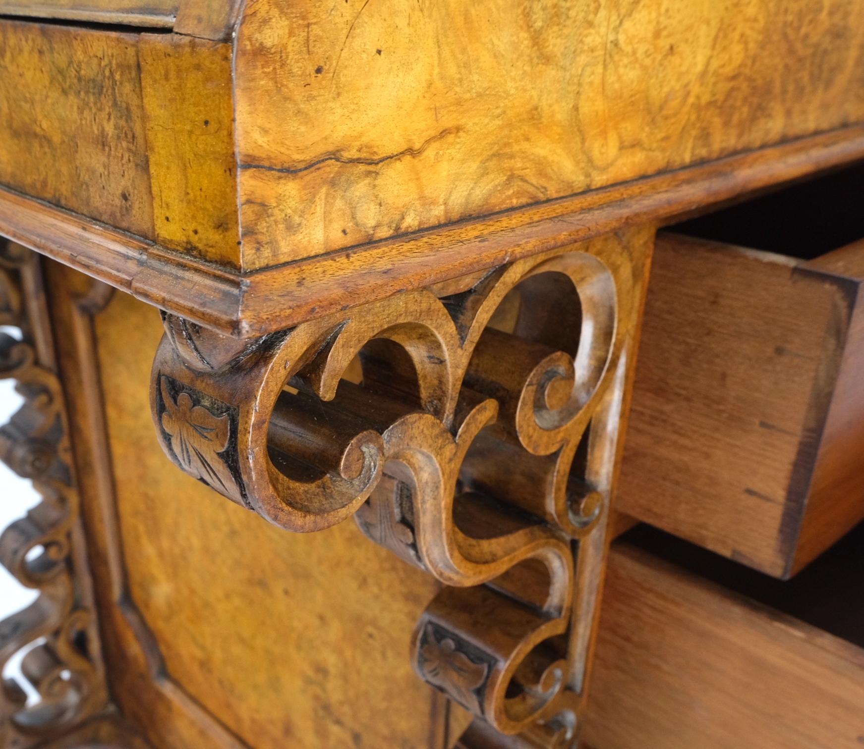 Victorian Davenport Desk Lift Top Pop Up Mechanism Concealed File Compartment  For Sale 3